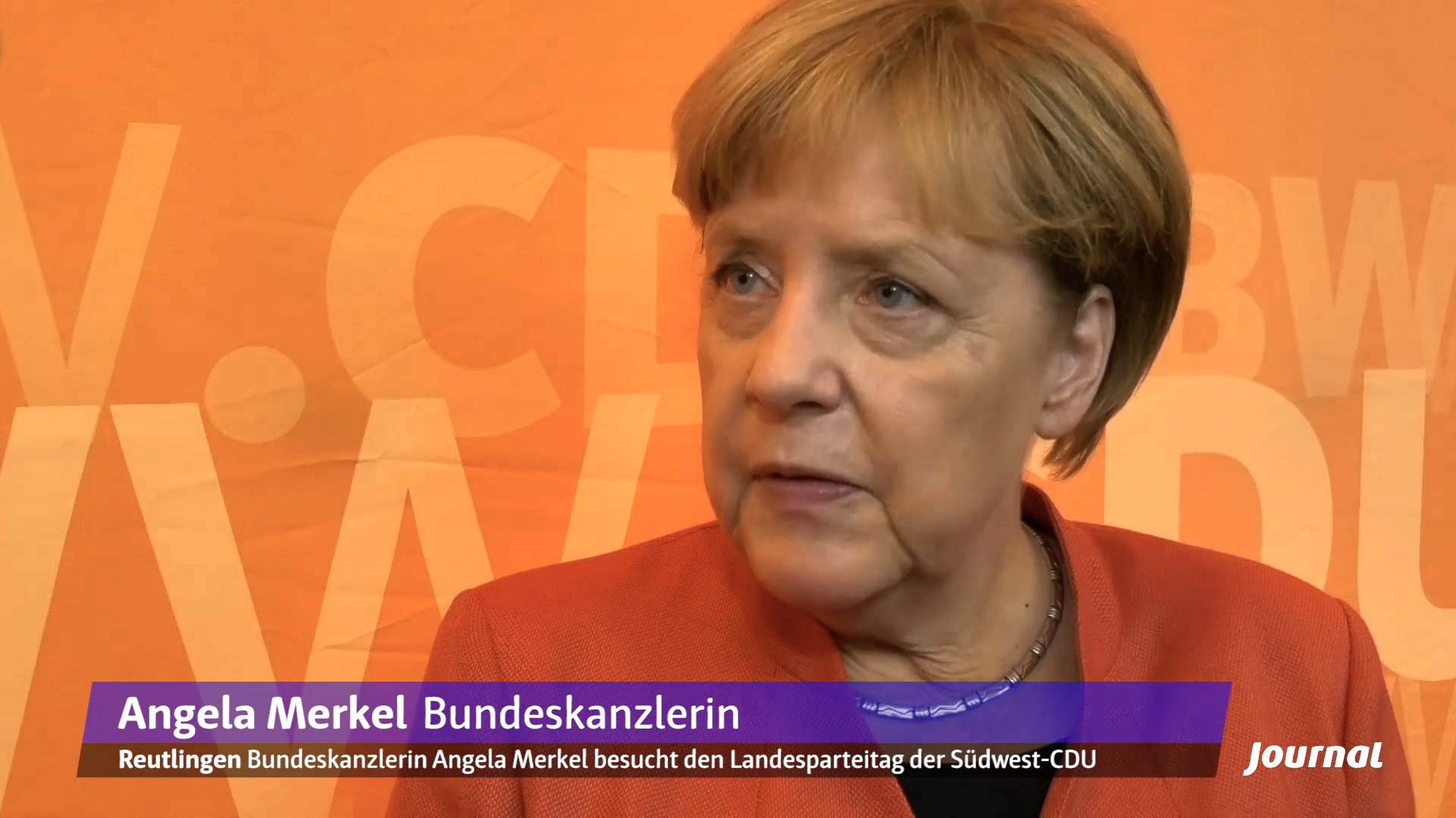 Angela Merkel macht Wahlkampf auf dem CDU-Parteitag in Reutlingen